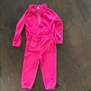 Lilly Pulitzer Girls Pink Velour Jogger Set